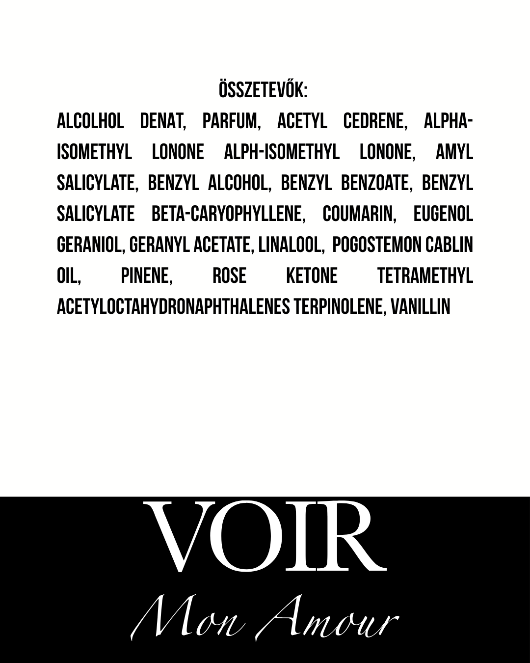 Voir - Mon amour - Extrait de Parfum Illatminta - 2 ml - Unisex