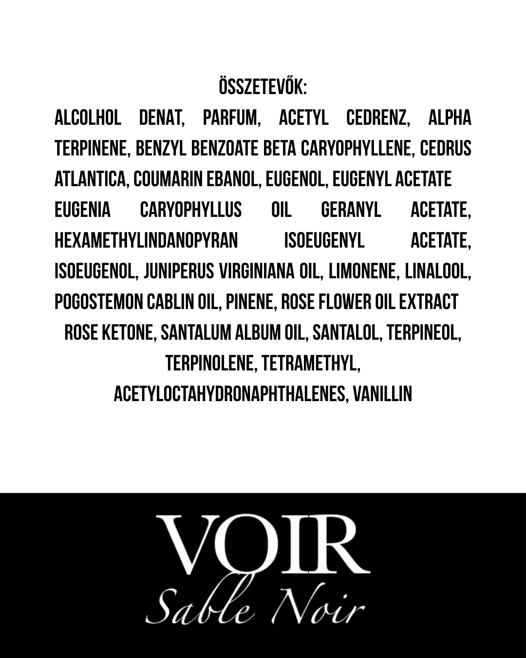 Voir - Sable Noir - Extrait de Parfum Illatminta - 2 ml - Unisex