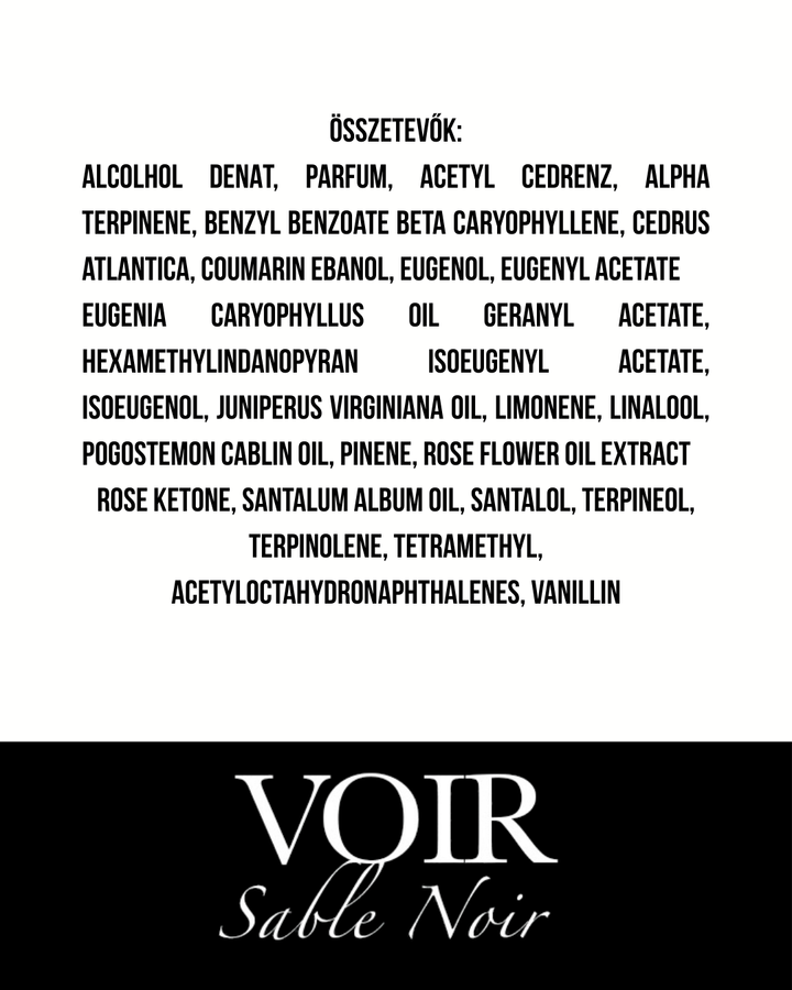 Voir - Sable Noir - Extrait de Parfum Illatminta - 2 ml - Unisex