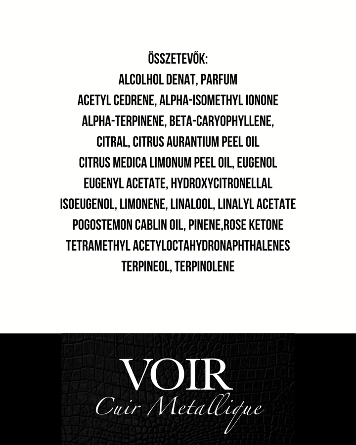 Voir - Cuir Metallique - Extrait de Parfum - 55 ml - Unisex
