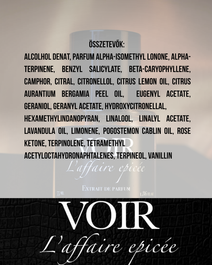 Voir - L'affaire epicée - Travel size Extrait de Parfum - 10 ml - Unisex
