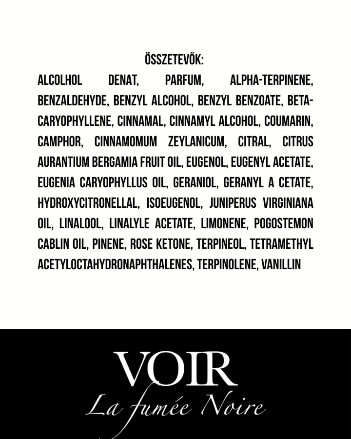Voir - La fumée Noire - Travel size Extrait de Parfum - 10 ml - Unisex